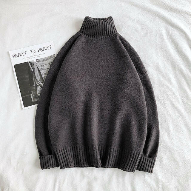 Privathinker Winter Warm Men's Turtleneck Sweaters Solid Color Korean Man Casual Knitter Pullovers 2020 Harajuku Male Sweaters yuhuv test  yuhuv test022.