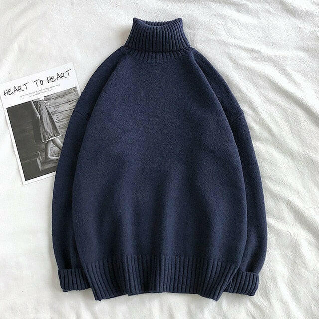 Privathinker Winter Warm Men's Turtleneck Sweaters Solid Color Korean Man Casual Knitter Pullovers 2020 Harajuku Male Sweaters yuhuv test  yuhuv test022.