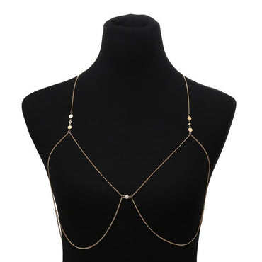 969696  yuhuv test IngeSight.Z Simple Style Chain Necklace Belly Body Chain Fashion Sexy Copper Sequins Body Chain Jewelry for Women Beach Party yuhuv test aja.