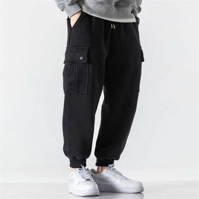 New Arrival Trendy Men Sweatpants Plus Size Winter Loose Trouser Outdoor Male Pocket Warm Comfort Jogging Sport Pants Pantalones yuhuv test  yuhuv test022.