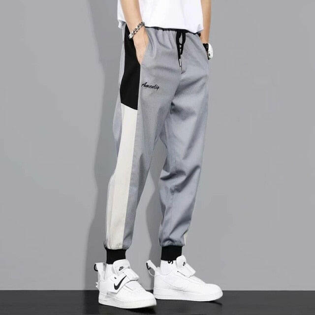 Men's Side Pockets Cargo Harem Pants 2021 Ribbons Black Hip Hop Casual Male Joggers Trousers Fashion Casual Streetwear Pantsơ' yuhuv test3333 yuhuv test.