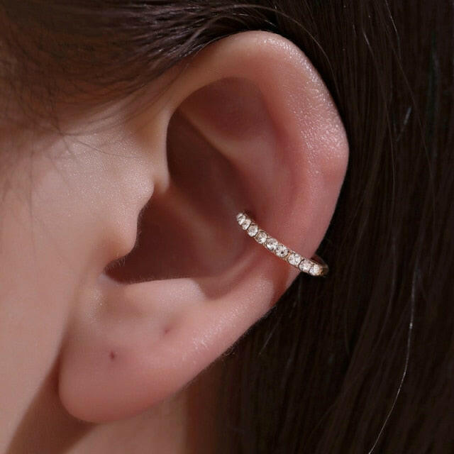 Top Quality 4/6MM AAA Cezch Zircon Chic Filled Tragus Earring For Women Non Piercing Clip Earing Ear Cuff 2021 Also Be Nose Ring yuhuv test  yuhuv test022.