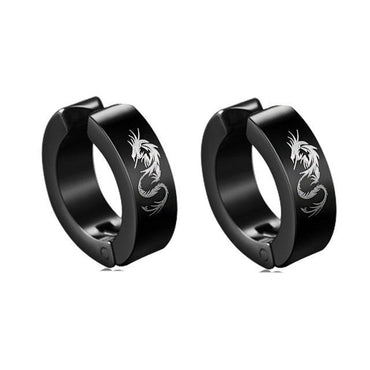 New Popular 1Pair Stainless Steel Ear Stud/Ear Clip Dangle Earrings For Men/Women Punk Black Piercing Fake Earrings Jewelry Giftơ' yuhuv test3333 yuhuv testkk.