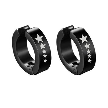 New Popular 1Pair Stainless Steel Ear Stud/Ear Clip Dangle Earrings For Men/Women Punk Black Piercing Fake Earrings Jewelry Giftơ' yuhuv test3333 yuhuv testkk.