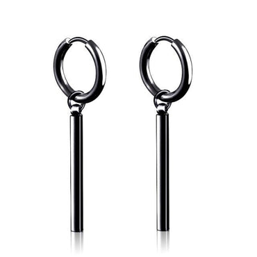 New Popular 1Pair Stainless Steel Ear Stud/Ear Clip Dangle Earrings For Men/Women Punk Black Piercing Fake Earrings Jewelry Giftơ' yuhuv test3333 yuhuv testkk.