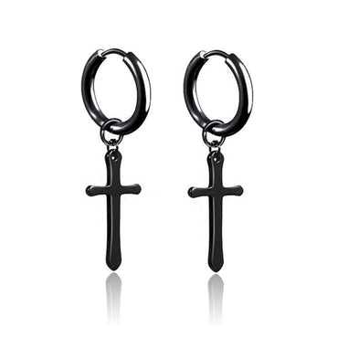 New Popular 1Pair Stainless Steel Ear Stud/Ear Clip Dangle Earrings For Men/Women Punk Black Piercing Fake Earrings Jewelry Giftơ' yuhuv test3333 yuhuv testkk.