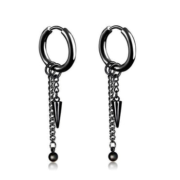 New Popular 1Pair Stainless Steel Ear Stud/Ear Clip Dangle Earrings For Men/Women Punk Black Piercing Fake Earrings Jewelry Giftơ' yuhuv test3333 yuhuv testkk.