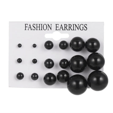 969696  yuhuv test IPARAM 2021 Fashion Oversized Pearl Earrings Set Korean Black White Beige Pearl Earrings Statement Women Wedding Jewelry Gifts yuhuv test aja.