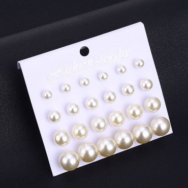 969696  yuhuv test IPARAM 2021 Fashion Oversized Pearl Earrings Set Korean Black White Beige Pearl Earrings Statement Women Wedding Jewelry Gifts yuhuv test aja.