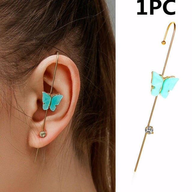 New Fashion Design Butterfly Jewelry Colorful Acrylic Butterfly Stud Earrings for Women 2020 Bohemia Small Cute Earring Jewelry yuhuv test  yuhuv test022.