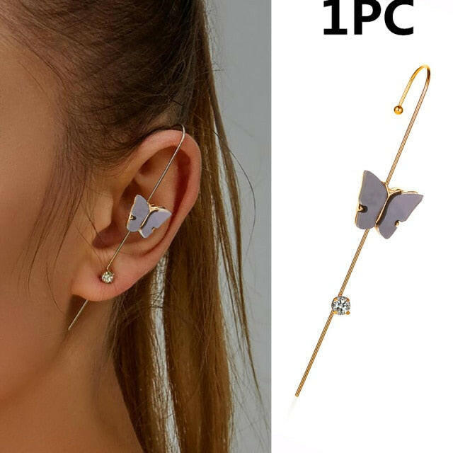 New Fashion Design Butterfly Jewelry Colorful Acrylic Butterfly Stud Earrings for Women 2020 Bohemia Small Cute Earring Jewelry yuhuv test  yuhuv test022.