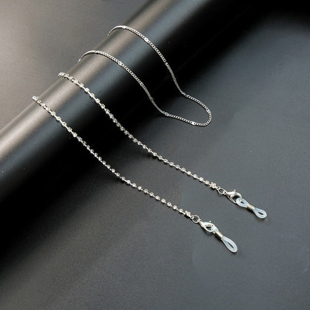 kissme Silver Color Sunglasses Masking Chains For Women Delicate Crystal Eyeglasses Chains 2021 New Fashion Jewelry Wholesale yuhuv test  yuhuv test022.
