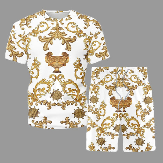969696 yuhuv test Mens Sets Retro Ethnic Style Summer Clothes Short Sleeve T-Shirt and Shorts Suit Arbitrary Match 2021 New Chic Two Piece Set Men yuhuv test aja.
