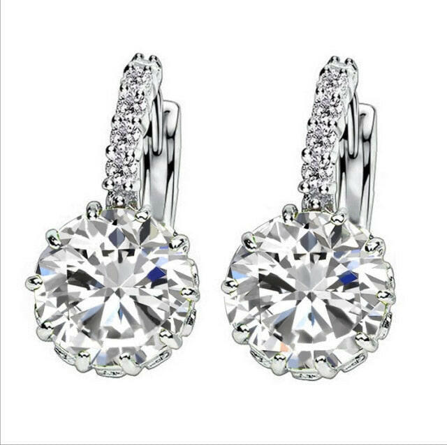 H:HYDE Fashion Rhinestones AAA CZ Element Stud Earrings For Women Vintage Colorful Crystal Earrings Statement Wedding Jewelry xccscss.