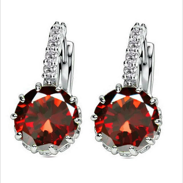 H:HYDE Fashion Rhinestones AAA CZ Element Stud Earrings For Women Vintage Colorful Crystal Earrings Statement Wedding Jewelry xccscss.