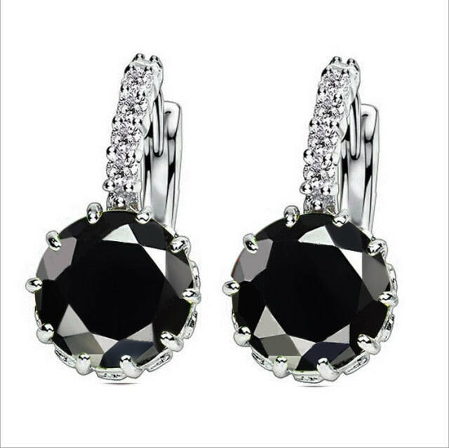 H:HYDE Fashion Rhinestones AAA CZ Element Stud Earrings For Women Vintage Colorful Crystal Earrings Statement Wedding Jewelry xccscss.