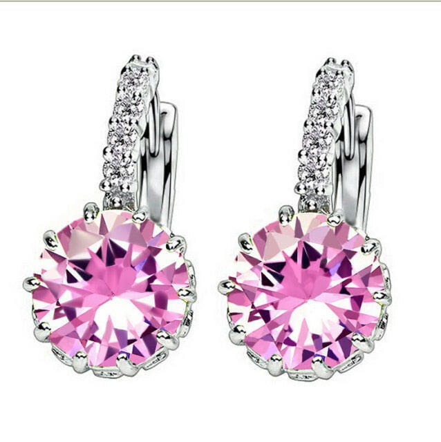 H:HYDE Fashion Rhinestones AAA CZ Element Stud Earrings For Women Vintage Colorful Crystal Earrings Statement Wedding Jewelry xccscss.