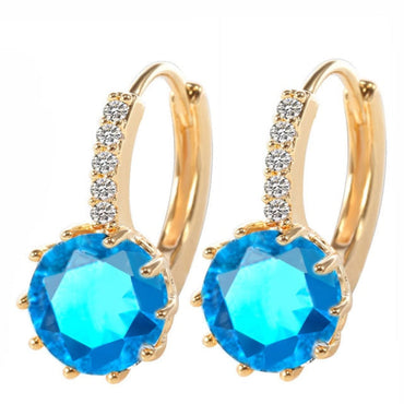 969696  yuhuv test H:HYDE Fashion Rhinestones AAA CZ Element Stud Earrings For Women Vintage Colorful Crystal Earrings Statement Wedding Jewelry yuhuv test aja.