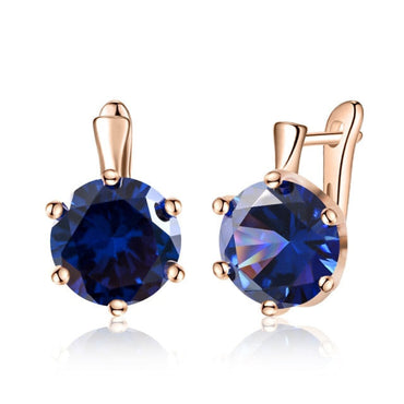 H:HYDE Fashion Rhinestones AAA CZ Element Stud Earrings For Women Vintage Colorful Crystal Earrings Statement Wedding Jewelry xccscss.