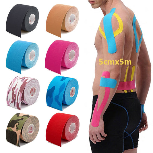 969696 yuhuv test 5 Size Kinesiology Tape Muscle Bandage Sports Cotton Elastic Adhesive Strain Injury Tape Knee Muscle Pain Relief Stickers yuhuv test aja.