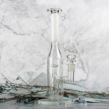 a22222346  330  Reanice White Straight Bottle Recycler Glass Rig 55.