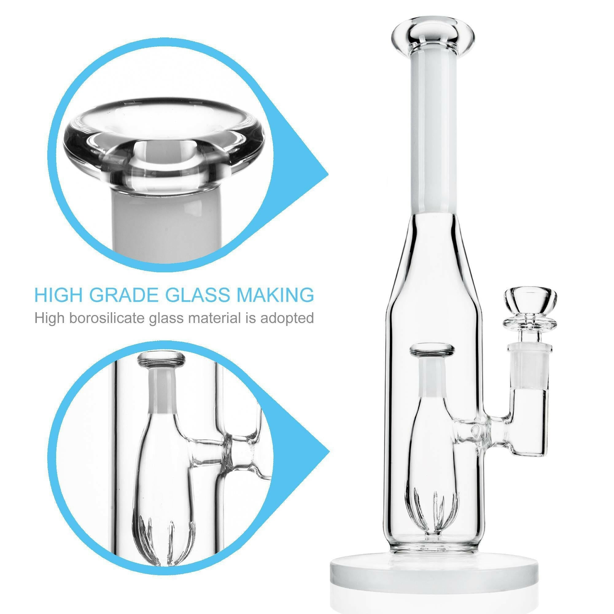 a22222346  330  Reanice White Straight Bottle Recycler Glass Rig 55.