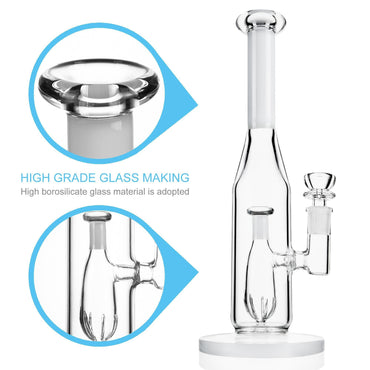 a22222346  330  Reanice White Straight Bottle Recycler Glass Rig 55.