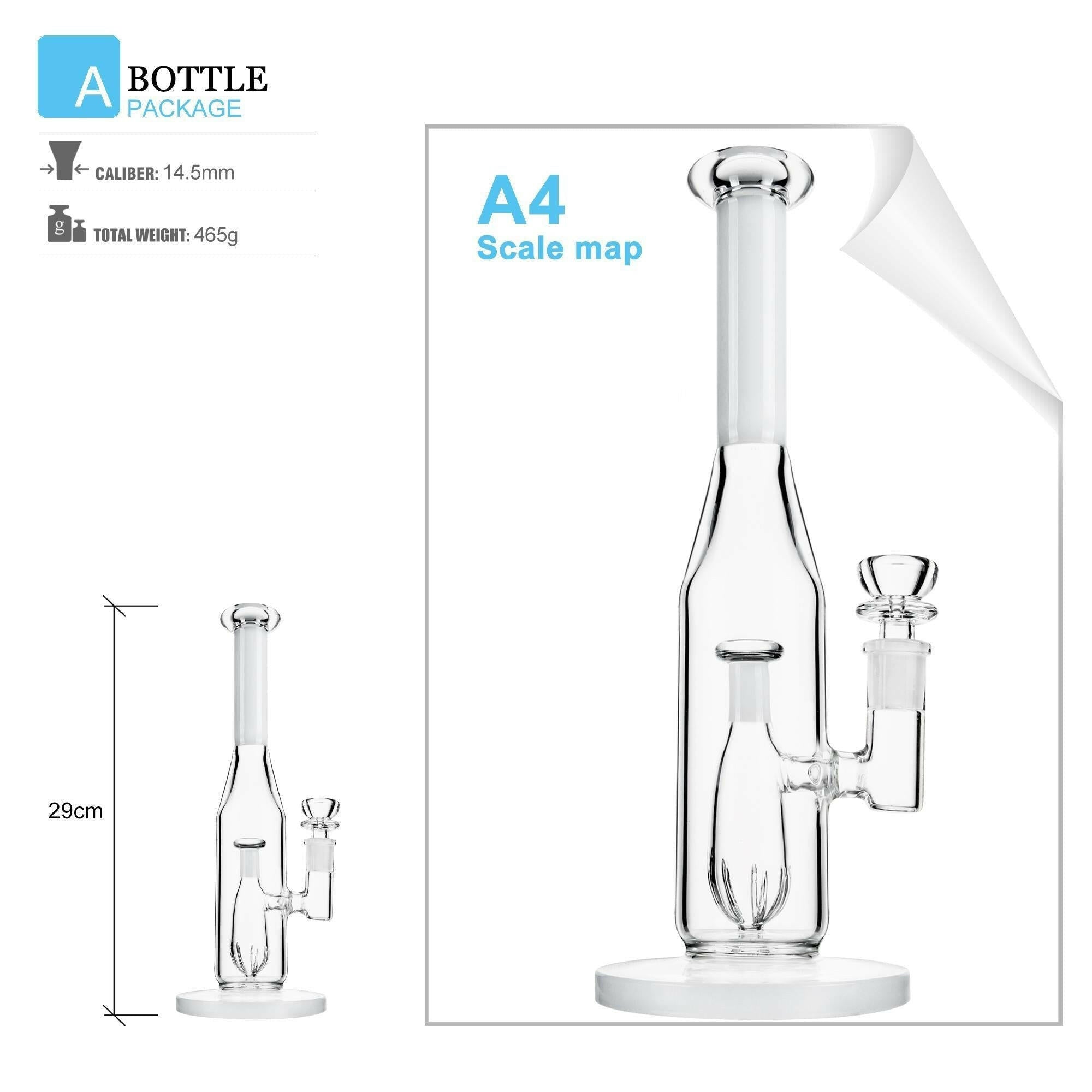 a22222346  330  Reanice White Straight Bottle Recycler Glass Rig 55.