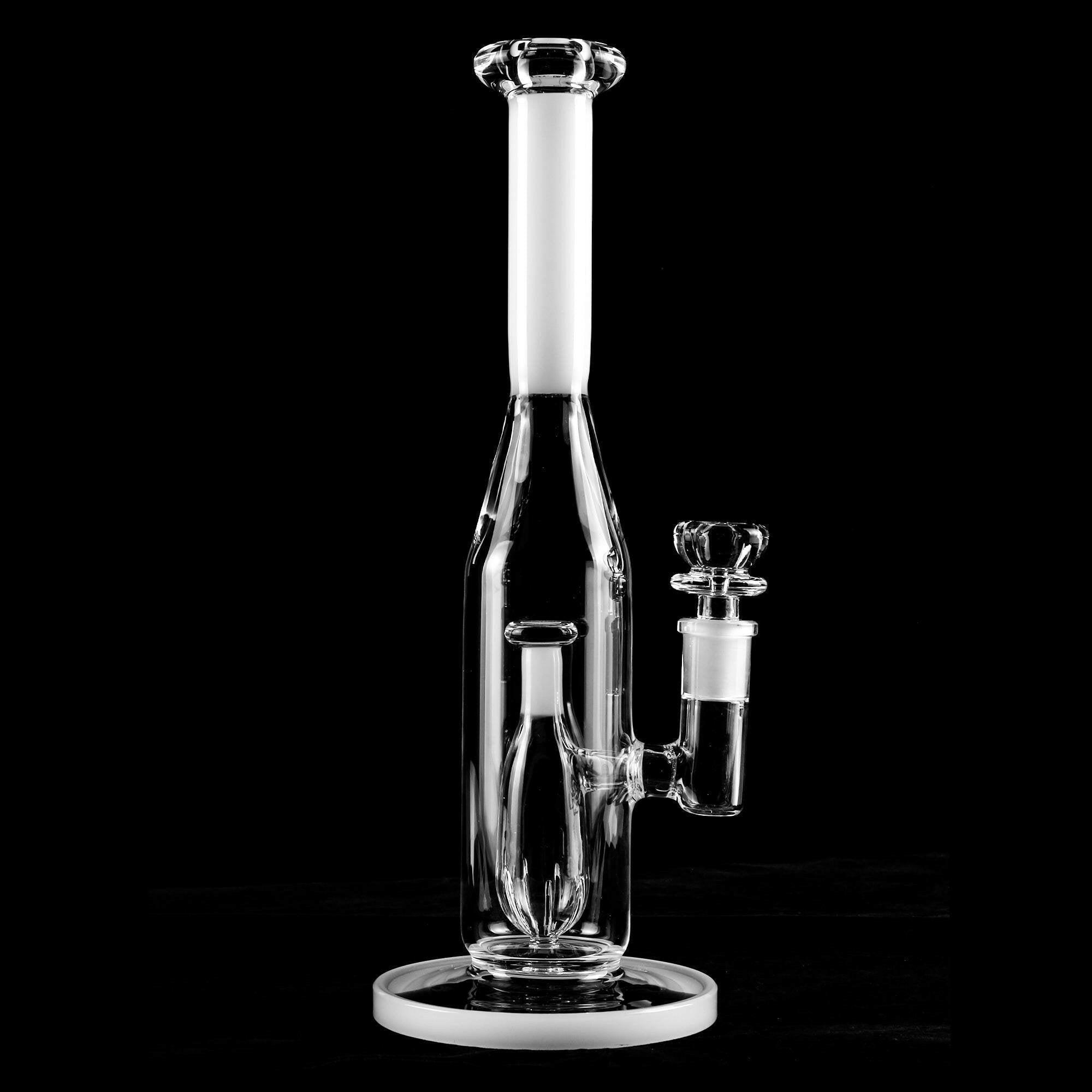 a22222346  330  Reanice White Straight Bottle Recycler Glass Rig 55.