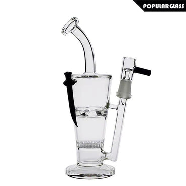 a22222346  330  Pack Science Knife Honeycomb Percolator Fritted Disc G5045 Glass Rig 55.