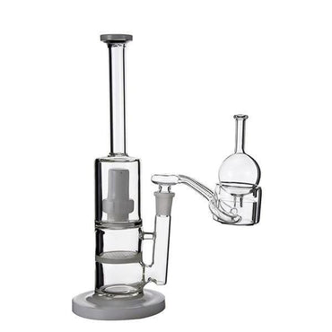 a22222346  330  Vaportime 50MM XXXXL Double Quartz Tube Thermal Banger+Bubble Carb Cap Torch Nail 55.