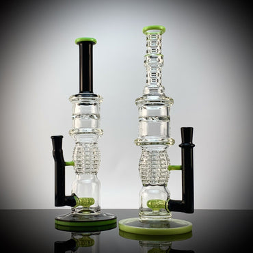 a22222346  330  Zoda Glass SLYME Honeycomb Percolator Glass Rig 55.