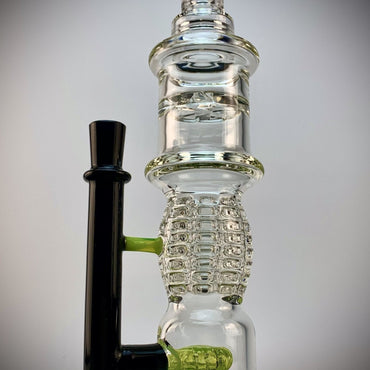 a22222346  330  Zoda Glass SLYME Honeycomb Percolator Glass Rig 55.